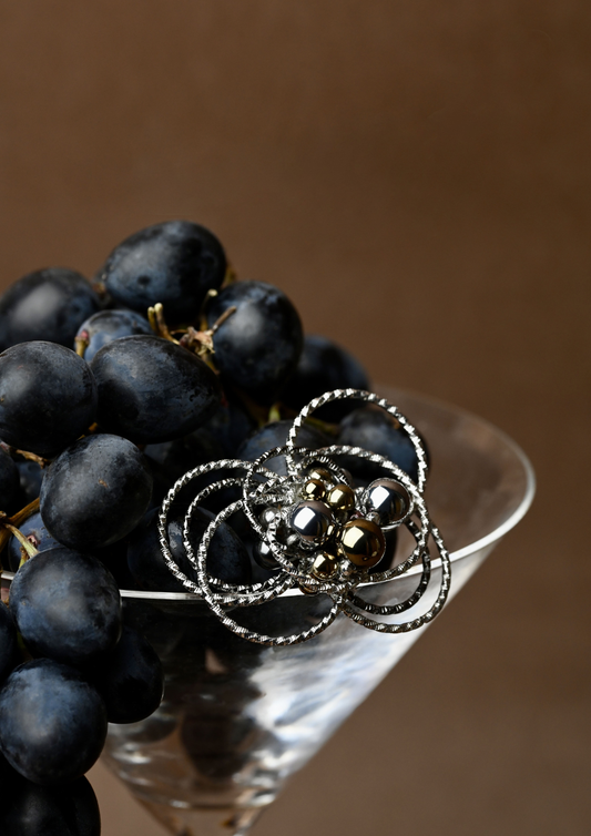 SAGĖ SU SIDABRO IR AUKSO SPALVOS DETALĖMIS