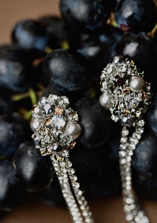 SMULKŪS AUSKARAI SU ITIN ILGOMIS GRANDINĖLĖMIS